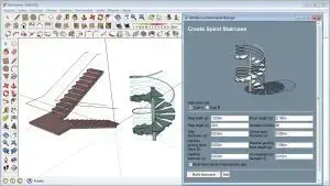 O que é SketchUp: Exemplo de espirais que você pode fazer no 1001 bit Tools usando o SketchUp