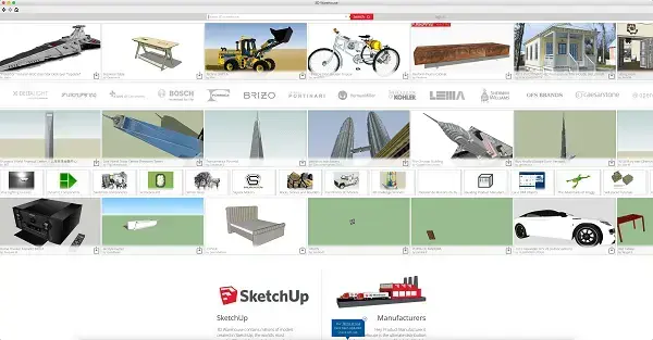 O que é SketchUp: Warehouse