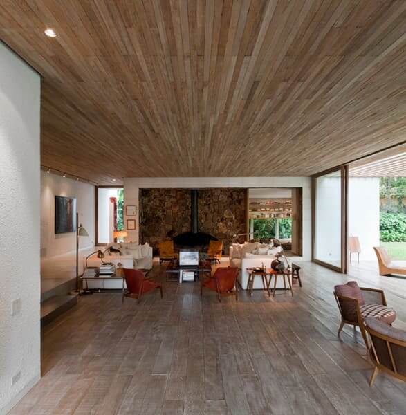 Isay Weinfeld: Casa Yucatan - sala de estar