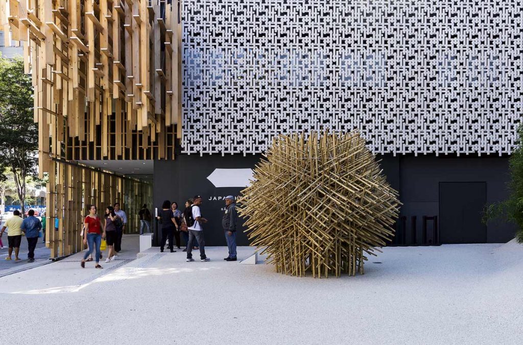 kengo kuma e fmgf arquitetos: japan house - entrada