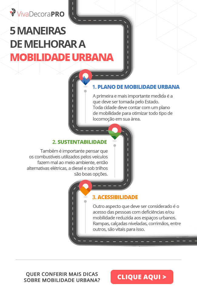 Infográfico - 5 Maneiras de Melhorar a Mobilidade Urbana