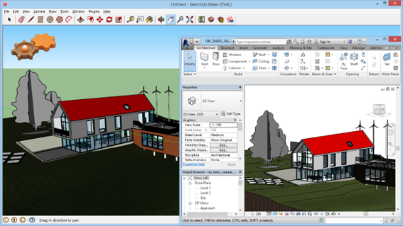 Importar-dwg-para-sketchup-Importacao-modelo-Revit-para-SketchUp-atraves-de-SimLab