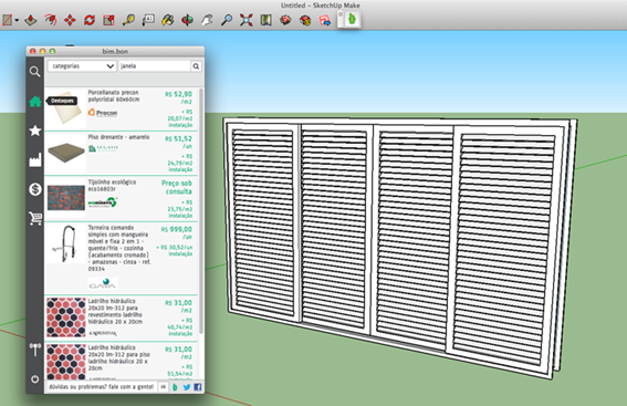 texturas-sketchup-plugin-bim-bom-dentro-do-sketchUp