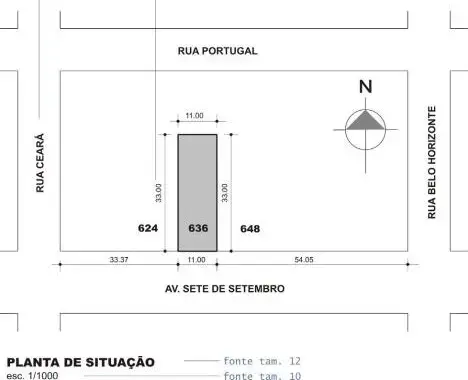 Anteprojeto de arquitetura planta de situação