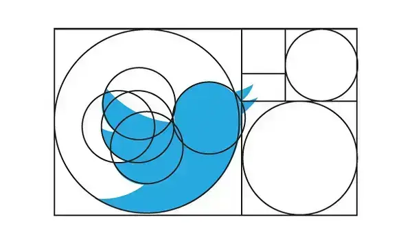 Proporção áurea: logotipo do Twitter