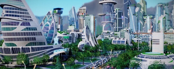 Jogos de construir: SimCity (cidade futurista)