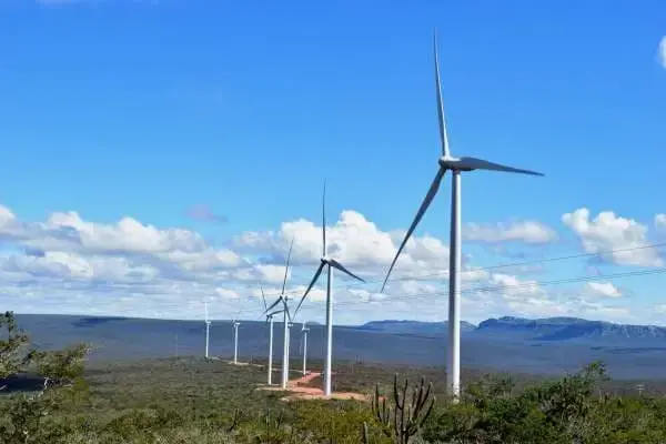 Como funciona a energia eólica no Brasil: parque eólico na Bahia