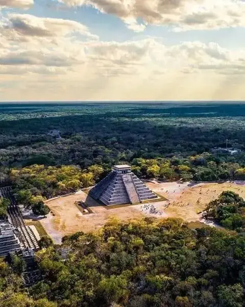 As sete maravilhas do mundo: Chichén Itzá - vista aérea