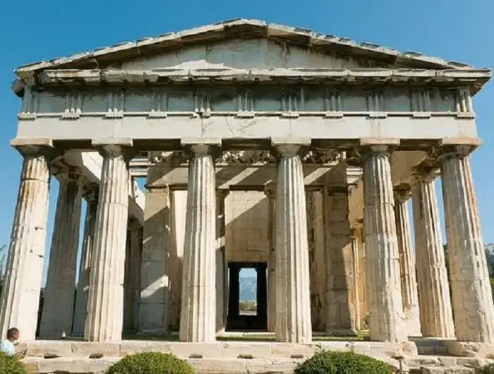 Templos gregos: o templo de Hefesto também se encontra na cidade de Atenas. Foto: Michael Dant