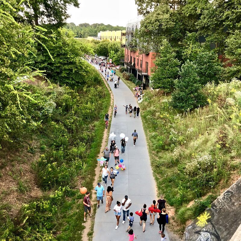 Parque linear BeltLine. Fonte: Atlanta Magazine